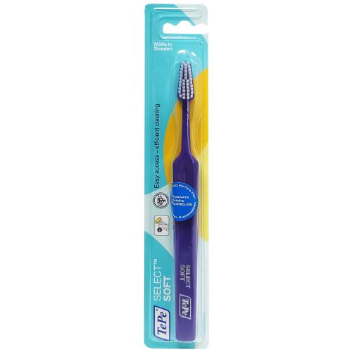 TePe Select Compact Soft Toothbrush Μαλακή Οδοντόβουρτσα με Μικρή Κεφαλή για Αποτελεσματικό Καθαρισμό 1 Τεμάχιο - Μωβ